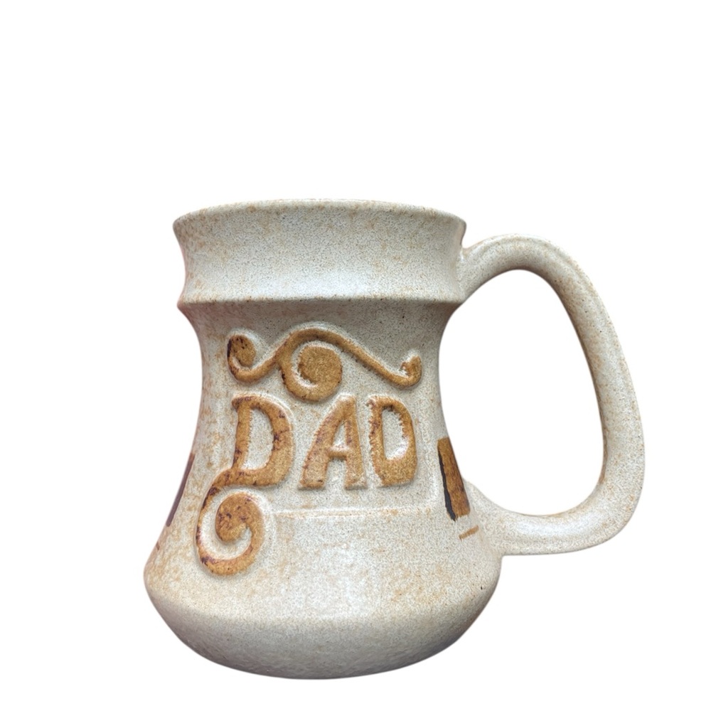 Dad Ceramic Mug with Mustache Design